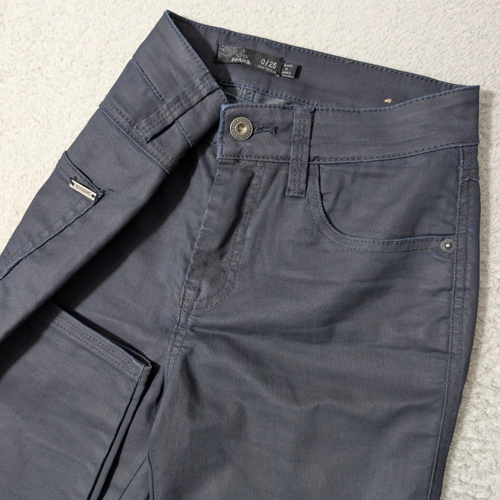Prana Kara Denim Pants Womens‎ 0/25 27"X28" Grey Stretch Slim Fit W4318SH25